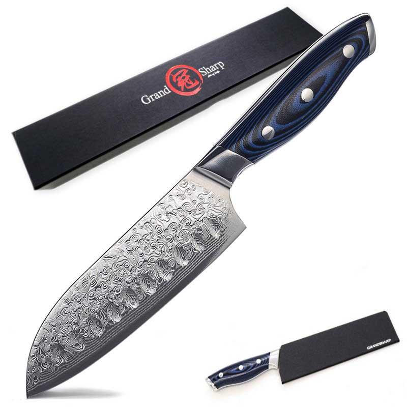 5-дюймовый нож Santoku, дамасский кухонный нож, 67 слоев, японский японский кухонный нож VG10, инструменты для приготовления пищи