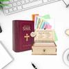 Handmade Bible Verse Cards Box (90 Pcs), Bible Verses With Wooden Box