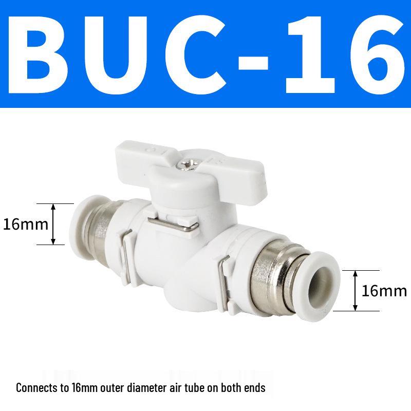 8mm Pneumatic Hand Valve with Switch and Quick Connect Fittings (6mm, 10mm, 12mm)