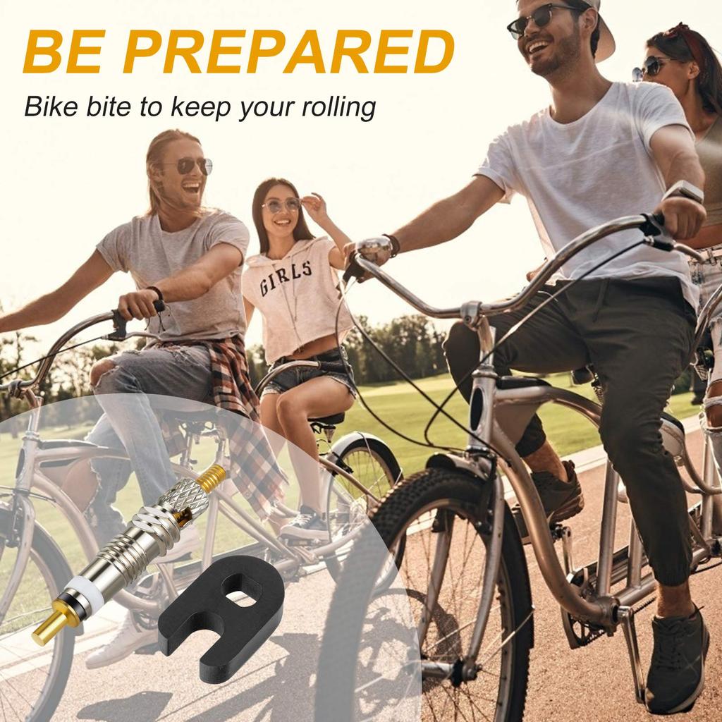 HZJD Инструмент для снятия сердечника клапана Presta, универсальный, для шоссейного велосипеда, для горного велосипеда, ввинчиваемый, простая эксплуатация, 12 предметов