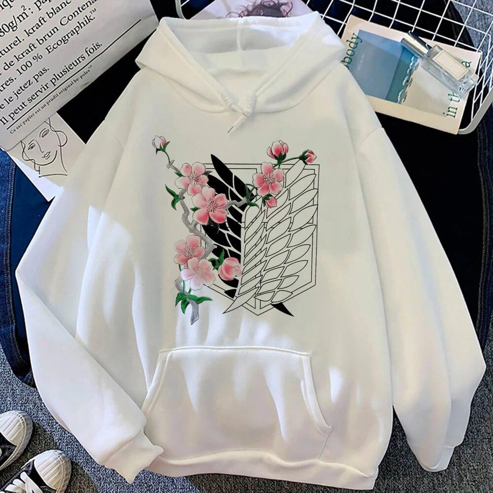 Атака Титанов Эрен толстовки женские эстетичные зимние y2k эстетическая одежда 2023 женская японская одежда унисекс