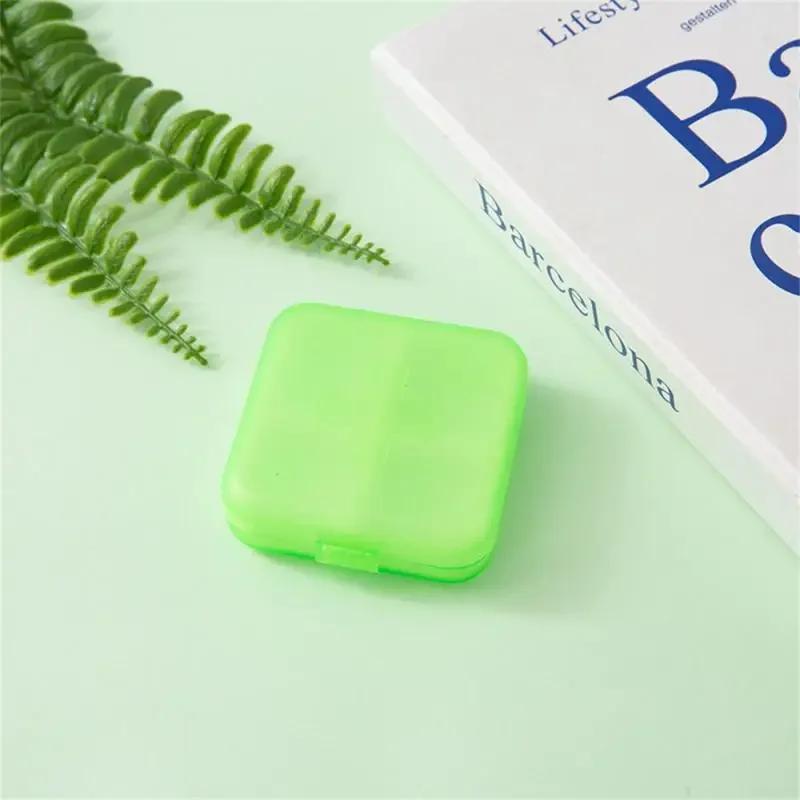 Mini Portable Pills Organizer Case 4 Grids PillBox Tablet Storage Container Weekly Medicine Pill's Box Pill Case Drug Dispense