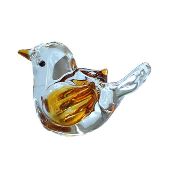 Миниатюрная стеклянная фигурка птички ручной работы, коллекционный птичий орнамент для декора гостиной, спальни, офиса, рабочего стола, книжной полки, шкафа