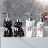 Modern Black White Cat and Dog Ceramic Lotion Bottle Home Disinfectant Refill Bottle Bathroom Accessory 3D Animal Soap Dispenser