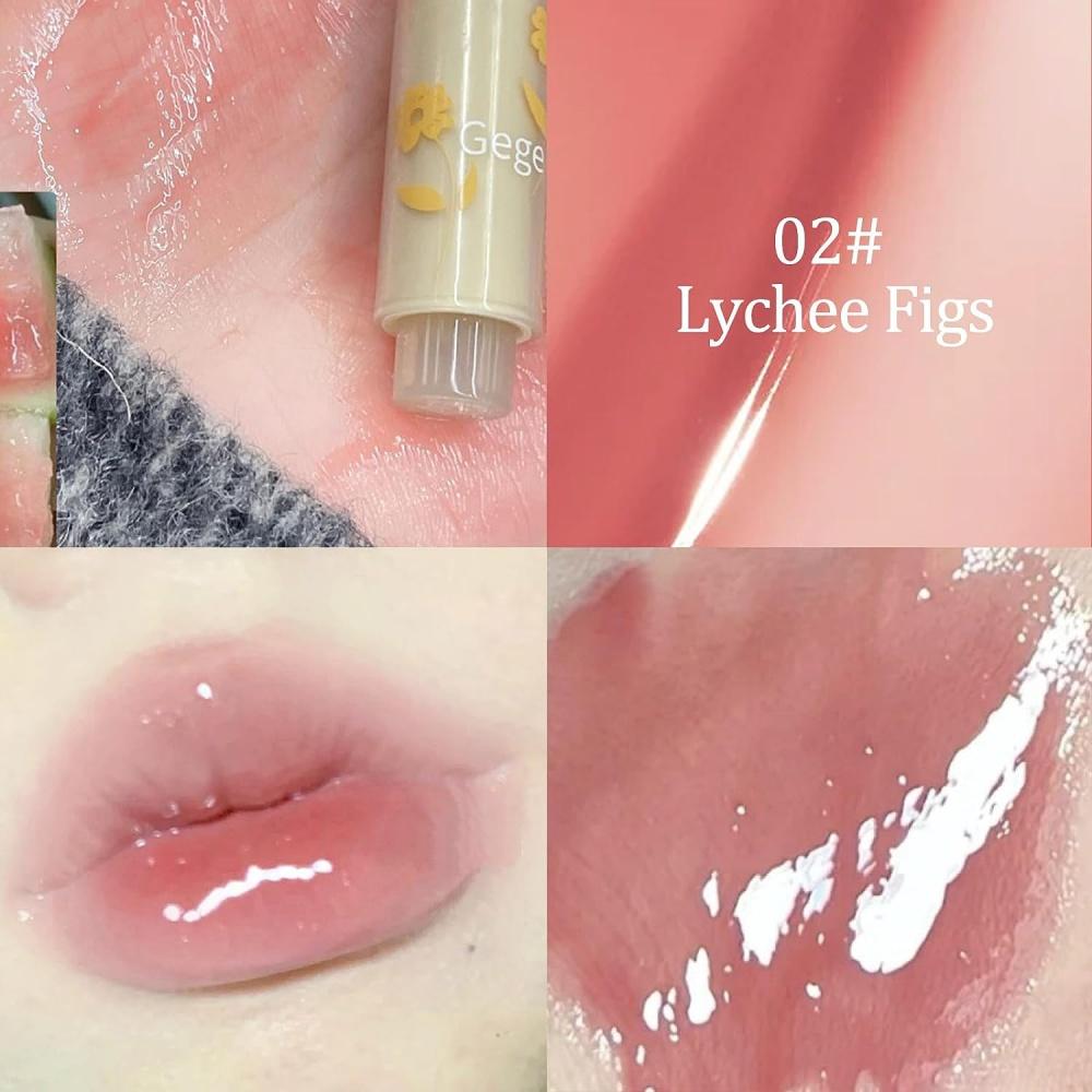 Желеобразная губная помада, тонированный тающий бальзам для блеска, блеск для губ в форме сердца, пятно для губ, длительное увлажнение, высокая пигментация