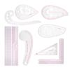 9pcs MultiPurpose Clothing Ruler Set Cutting Curve Shaped Straightedge Sewing Tailor Drawing Template