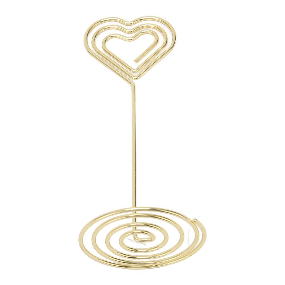10Pcs Gold /Rose Gold Table Number Stands Heart Shape Name Card Holder Wedding Party