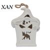 Durable Plastic Decor Halloween Light Up Tombstone Ornaments, Spooky Small Hanging Graveyard Decoration with Party LED for Haunted House, Indoor Home