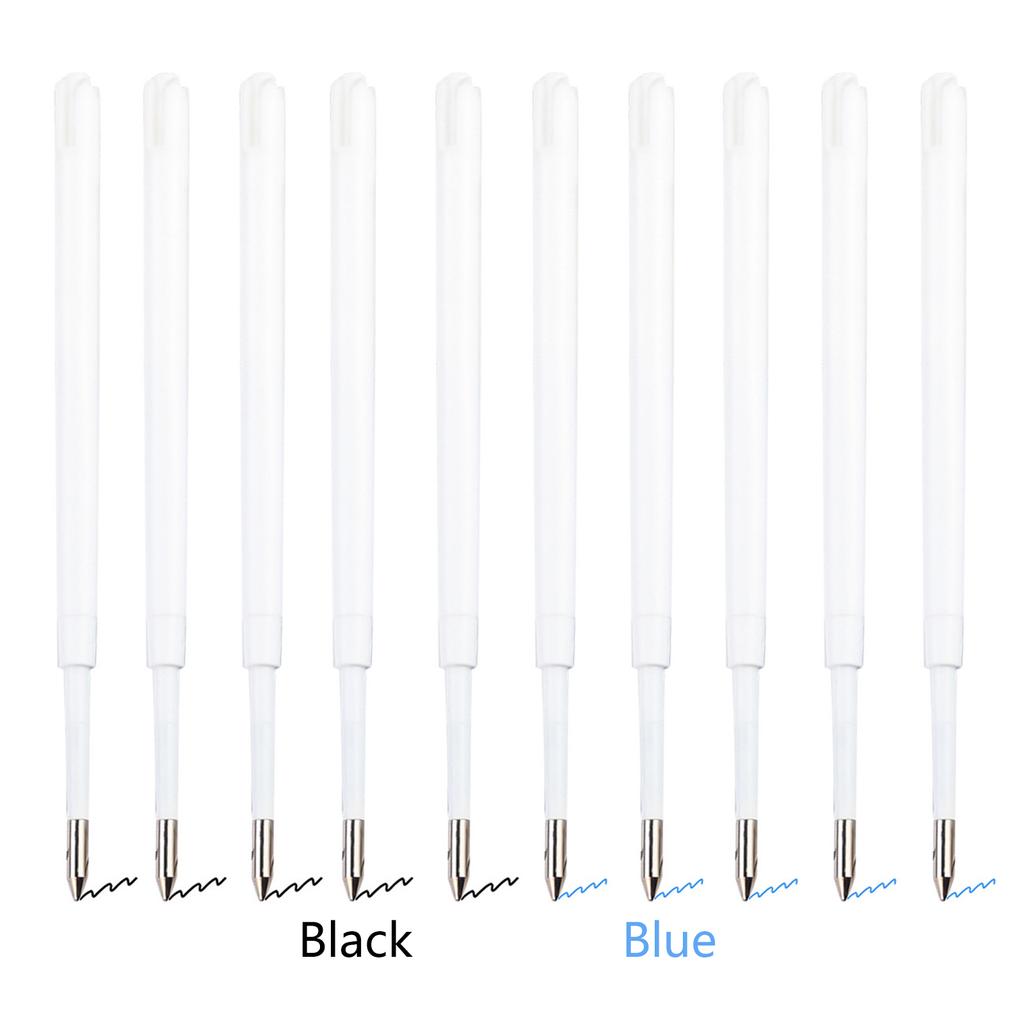 100 шт. сменных стержней для ручек с черными/синими чернилами, сменный стержень для шариковой ручки с наконечником 1,0 мм, гладкий для письма, быстросохнущий