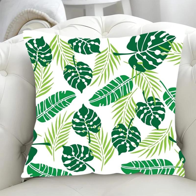 Luxury Home Decor Pillow Cover Living Room Sofa Cushion Cover Tropical Rainforest Grass Pattern Cushion Cover