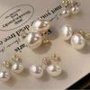 Shijia Cherry Blossom Pink Pearl Earrings, Light Luxury, Simple High-End Design, S925 Silver Posts