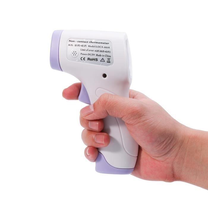 JOULLI Thermomètre infrarouge numérique frontale sans contact pour le corps (blanc)