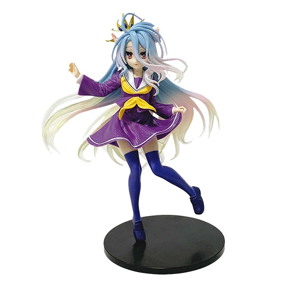 19СМ Аниме NGNL No Game No Life Белый "Фигурка Аниме ПВХ Аниме Фигурки Действия Модель Коллекция Украшение Аниме Модель Игрушка Подарок