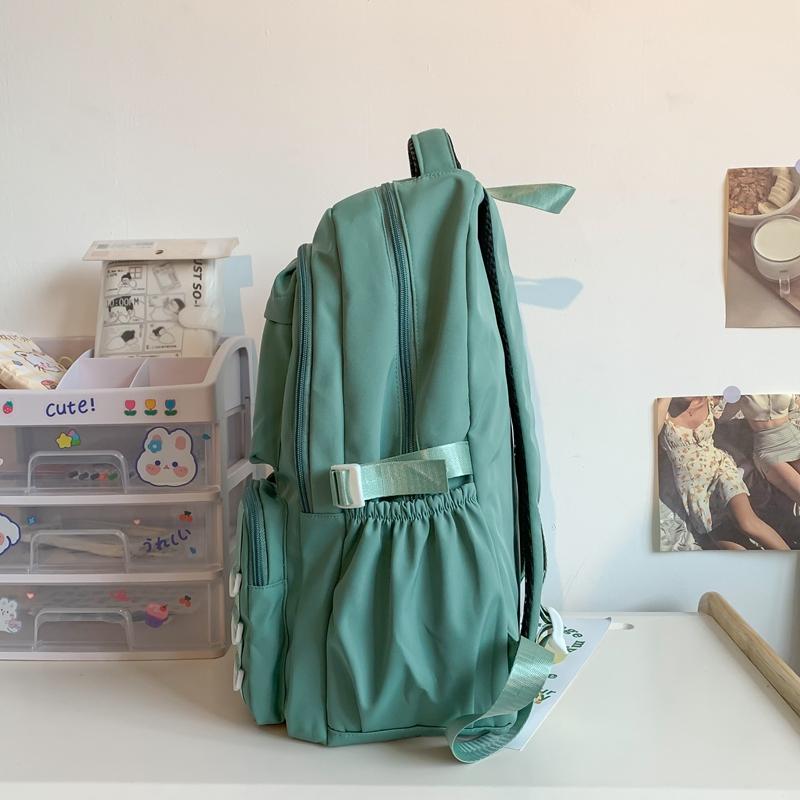 Рюкзак большой емкости, однотонный нейлоновый рюкзак, женская школьная сумка