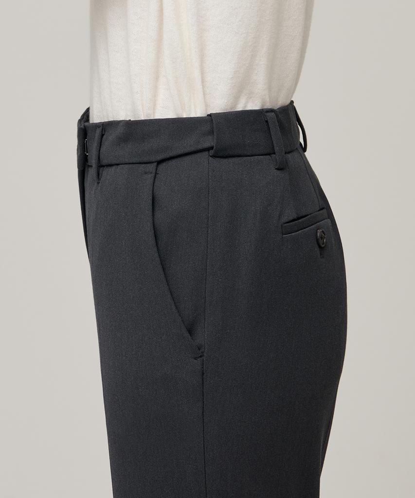 MUSINSA STANDARD WOMAN Женские плотные прямые брюки с подкладкой из флиса, узкие, со скрытой эластичной талией [Серый]