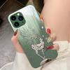 Роскошный Чехол для Телефона из Закаленного Стекла Deer Синий Розовый Для iPhone 16 Pro Max 15 Pro 14 13 12 Mini 11 XS Max XR 7 8 Plus SE 2022