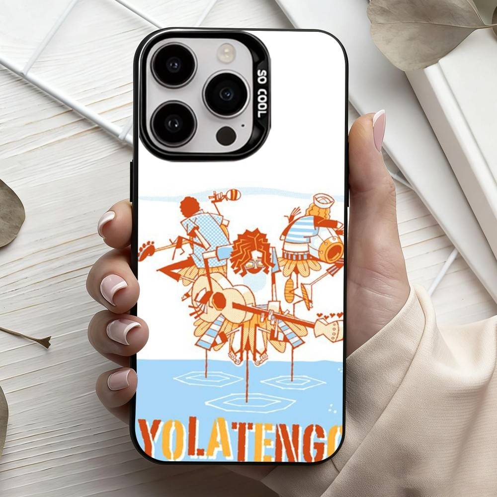 Инди-рок Yo La T-Tengo Группа Чехол для телефона Для iPhone17,16,15,14,13,12,11 Plus,Pro Max Черный Конфетный серебристый чехол для телефона
