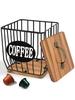 Leeseph Coffee Capsule Basket Coffee Capsule Holder Coffee Filter Storage Container Basket Coffee Filter Holder with Lid