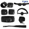VaHppy SM BDSM Bondage Exquisite Sets 4colors Plush Leather Erotica Sex Toys for Couples Handcuffs Flirting