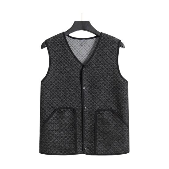 Мужской жилет с V-образным вырезом, без рукавов, однобортный жилет, пальто, однотонный бархатный подклад, теплая жилетка, куртка с карманами