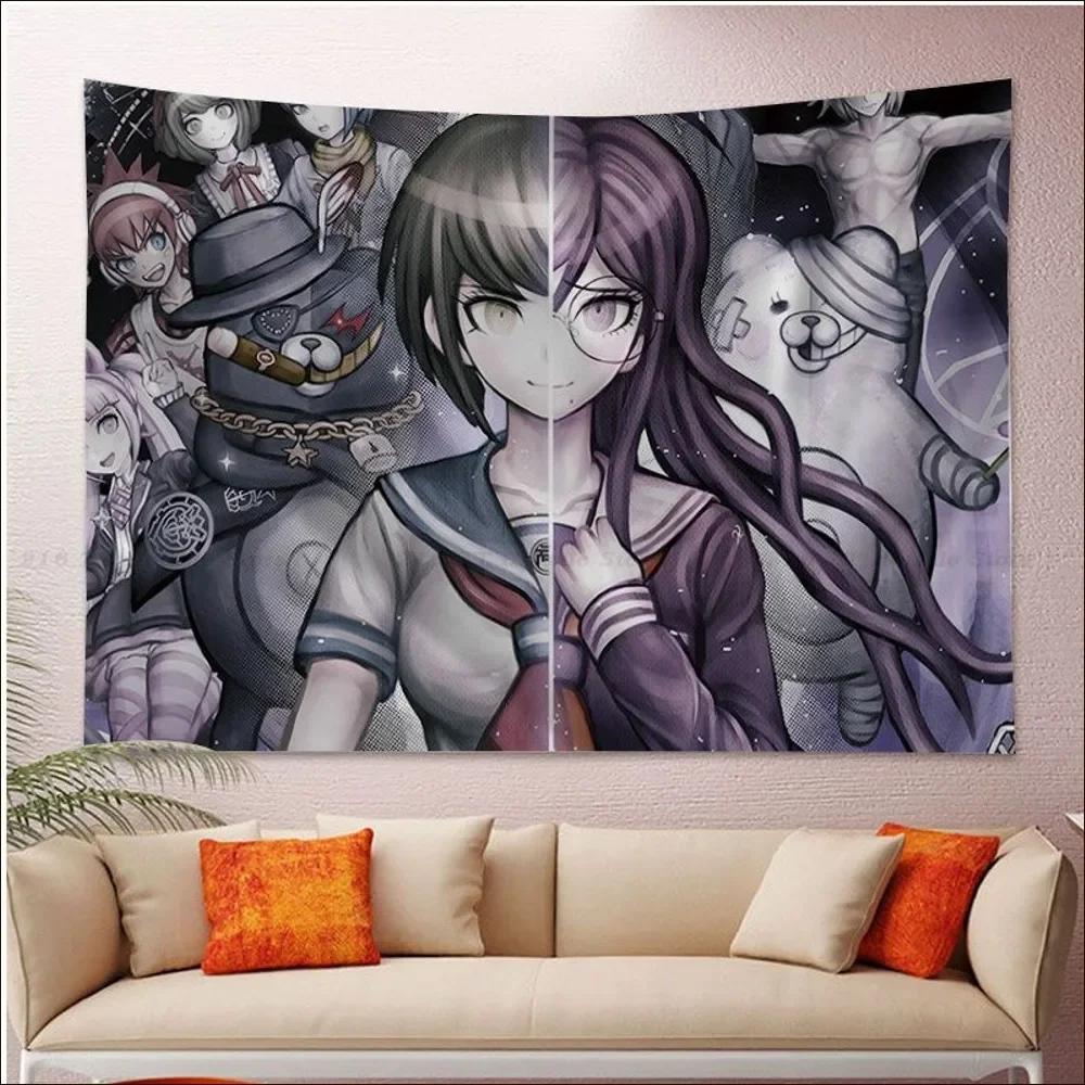 Настенный гобелен Аниме Danganronpa Стильный Хаджиме Нагито Арт Смелый Акцент для Комнаты Поклонников Мистического Аниме Danganronpa
