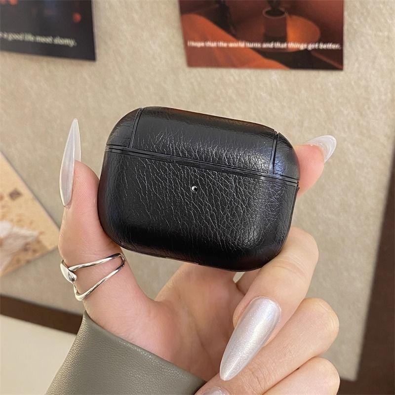 Чехол для наушников из искусственной кожи для Apple AirPods 1/2/3/4/Pro/Pro2, винтажный кожаный, креативный, устойчивый к падениям, с пластиковым крючком, интегрированные чехлы для Airpods
