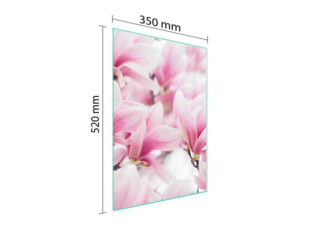GLASS CUTTING BOARD 35x52 Flower
