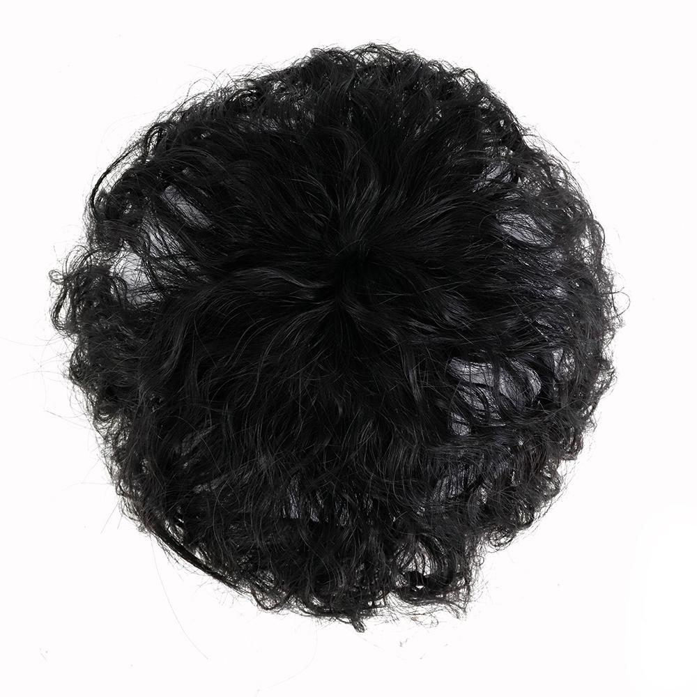 MISS WIG Синтетические короткие вьющиеся волосы на заколках с челкой, натуральные волосы для женщин, покрывающие седые волосы и выпадение волос