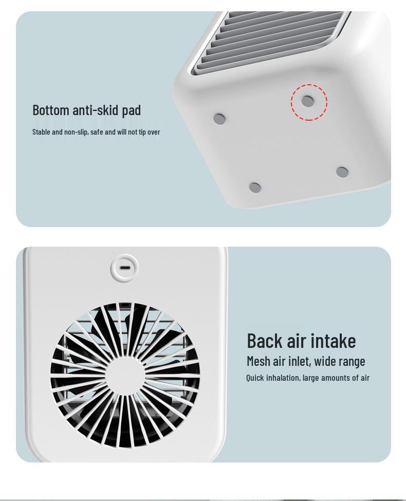 (New) Mini Portable Desktop Air Conditioner Fan - Compact Cooling for Dorms and Students