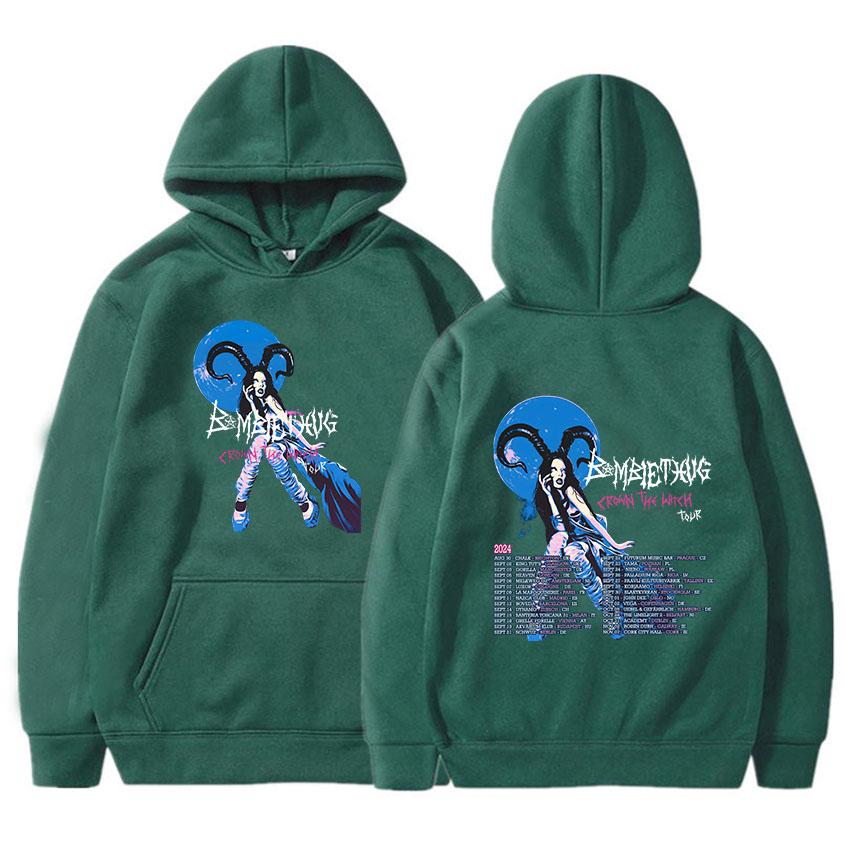 Crown The Witch Tour 2024 Толстовки с капюшоном Bambie Thug Singer Графические толстовки Повседневная женская/мужская одежда Зимние унисекс-пуловеры с капюшоном