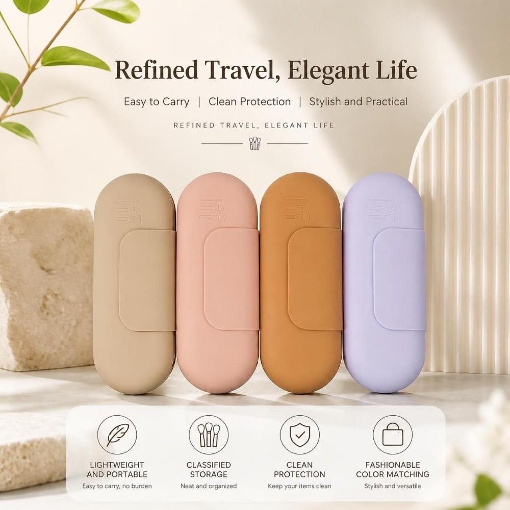 Waterproof Makeup Brush Holder Makeup Brush Storage Pouch Travel Beauty Tool Storage