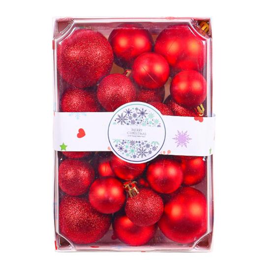 26 шт., 4/5/6 см, набор елочных шаров, яркие цвета, рождественские подвески, шары, украшения, украшение для новогодней вечеринки