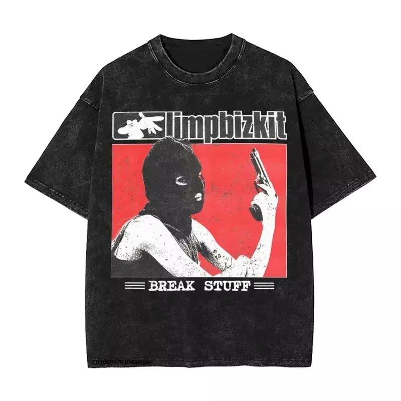 Футболка Rap Rock Limp Bizkit UK Europe Tour для мужчин и женщин, летняя, стираная, винтажная, хлопковая, ностальгическая, уличная
