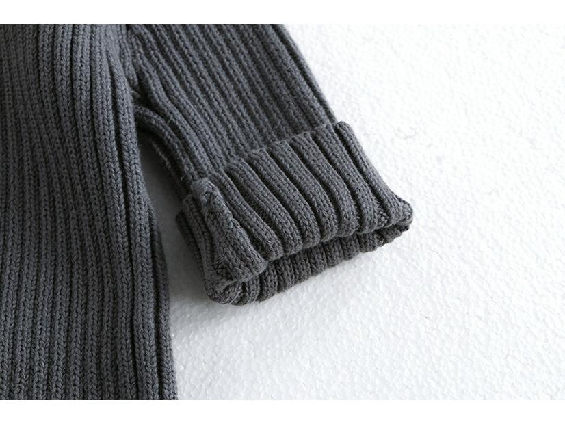 Korean Baby Jumpsuit: Solid Color Knitted Romper for Autumn and Winter