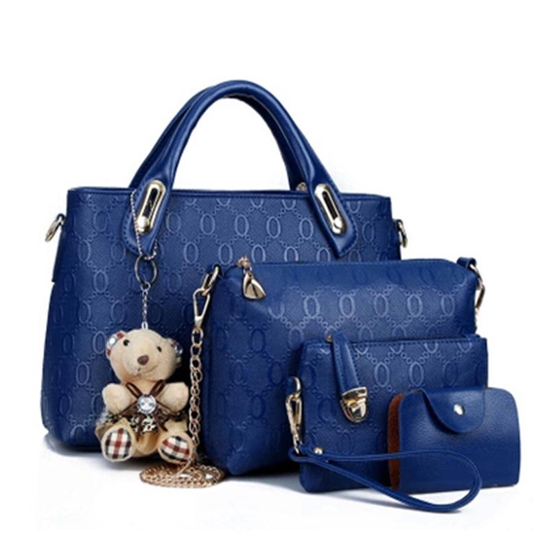 Новая коллекция 2025 года, набор из 4 вложенных сумок в европейском и американском стиле, вместительная сумка через плечо для поездок на работу