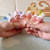 1Pc Cute Sleeping Simulated Rabbit Baby Elves Dolls With Dummy Movable Arms Legs Dollhouse Miniature Accessories