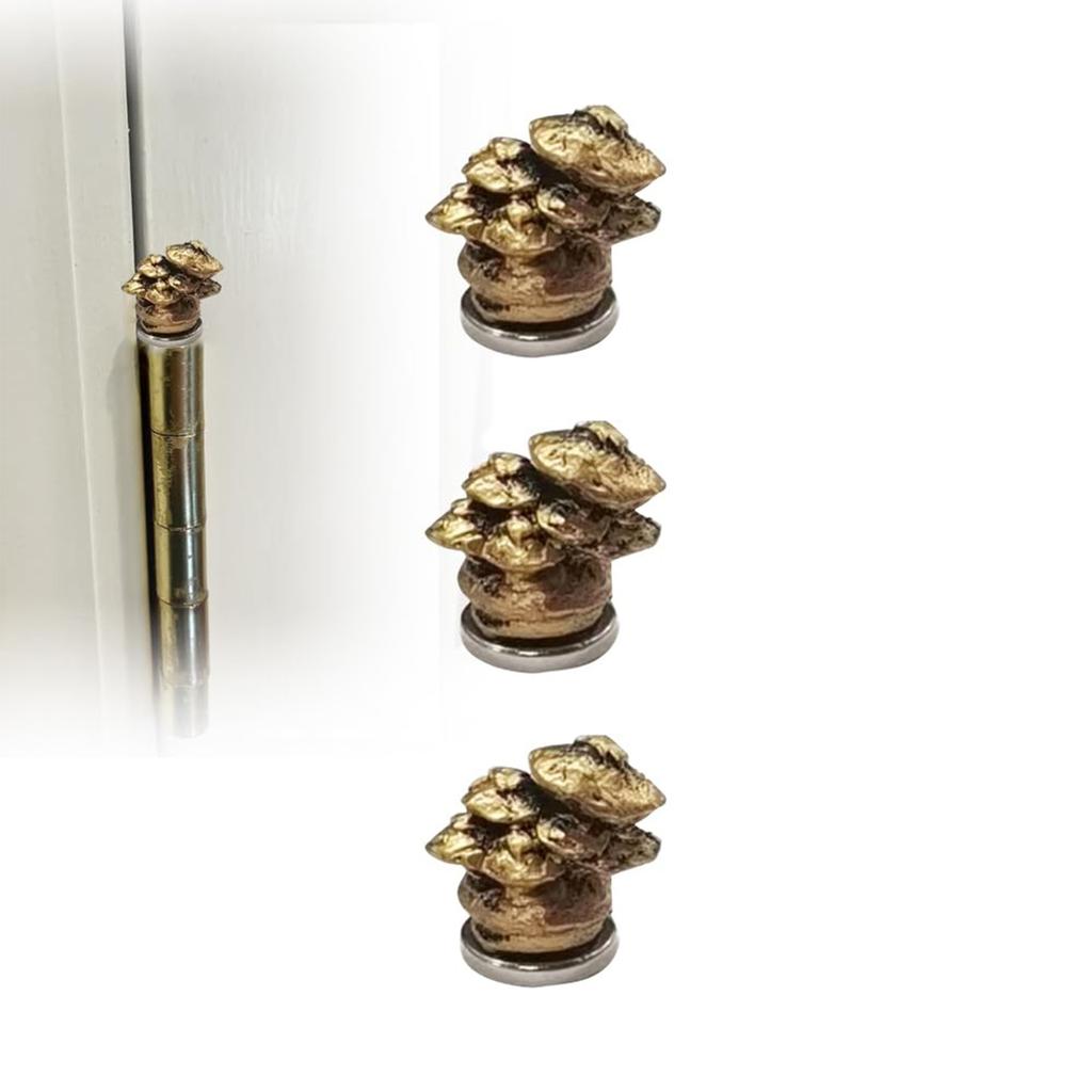 Головка петли для украшения домаВинтажные головки дверных петель в виде животных Декоративный набор из 3 бронзовых головок петли для животных Магнитная дверная петля