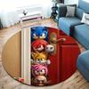 Sonic Hedgehog Round Area Rug Carpet Rug For Living Room Bedroom Sofa Playroom Decor Nonslip Floor Mat