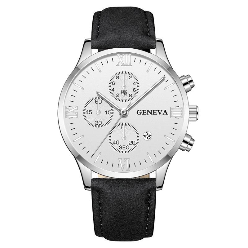 Новые модные повседневные спортивные кварцевые часы Geneva с кожаным ремешком и календарем на ремне, водонепроницаемые часы для отдыха на открытом воздухе, занятий спортом, бега