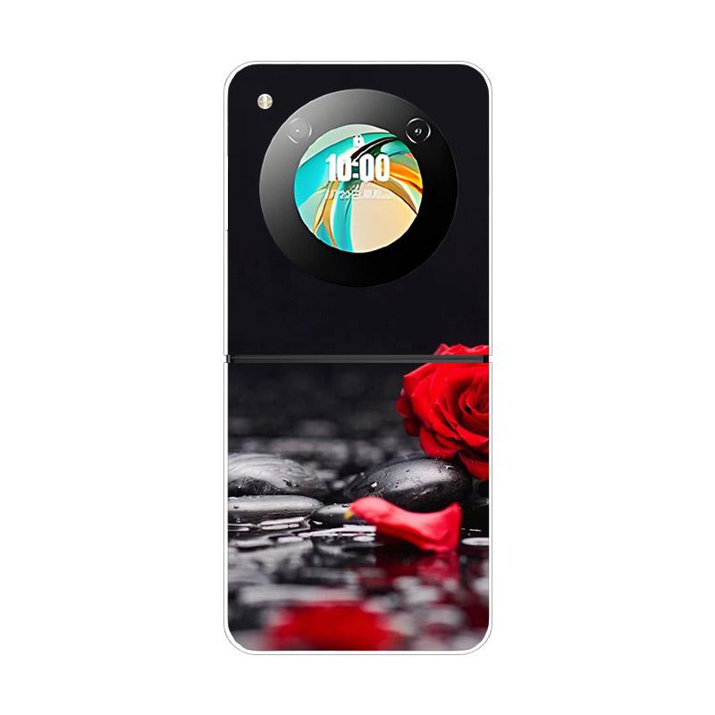 Чехол для ZTE Nubia Flip NX724J Модный Расписной Прозрачный Жесткий ПК Складной Для ZTE Libero Flip 5G A304ZT Прозрачная Крышка Телефона Funda