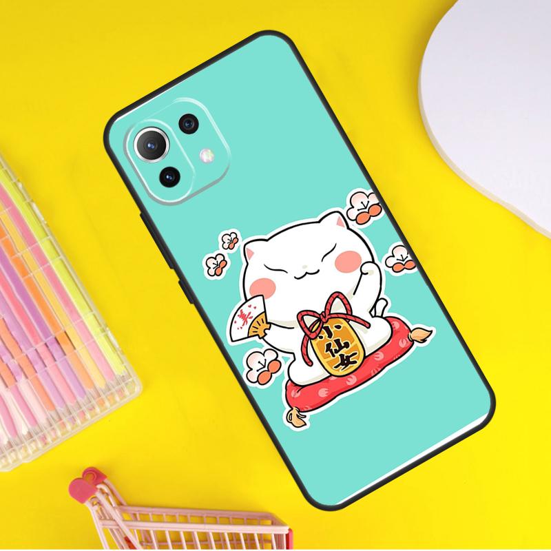 Китайский милый счастливый кот Чехол Для Xiaomi 14 Ultra 13 11T 12T 13T 14T Pro POCO X7 X6 Pro X3 X5 F3 F5 M6 F6 Pro Чехол