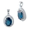 Серебряная подвеска с топазом Лондон Блю 2.568ct (2041177)