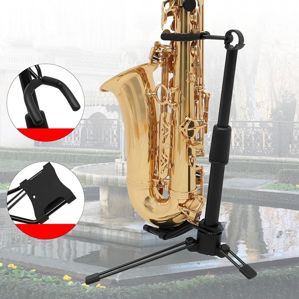 Foldable Tenor Saxophone Stand Tripod Holder Alto Sax Metal Floor Stand Tripod Holder Woodwind Instrument Accessories