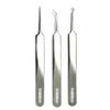 Brain Bow 3 Blackhead Tweezers & Blemish Remover Point Bend Jib Comedone Extractor Skin Care, 01 Silver, 1 Piece