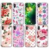 Black Tpu Case for Iphone 5 5s SE 2020 6 6s 7 8 Plus X 10 Cover for Iphone XR XS 11 Pro MAX Case Beautiful Flower Girl Leaves