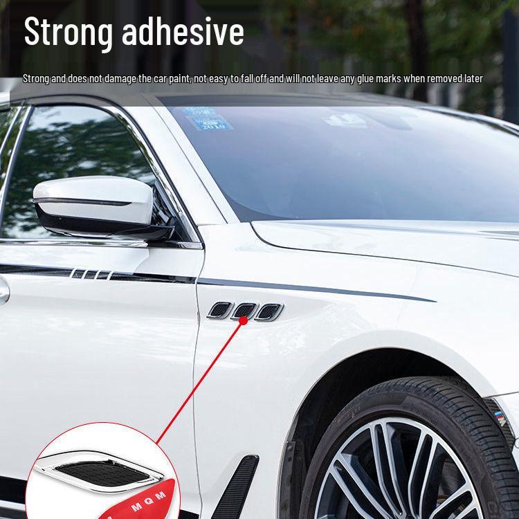 Car Exterior Decorative Shark Gill Air Vent Sticker - Door/Side/Hood Modification