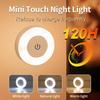 Перезаряжаемый светодиодный ночник 6 см с сенсорным выключателем, беспроводной настенный светильник, лампа для чтения книг, 3 цвета, диммируемый для спальни, шкафа
