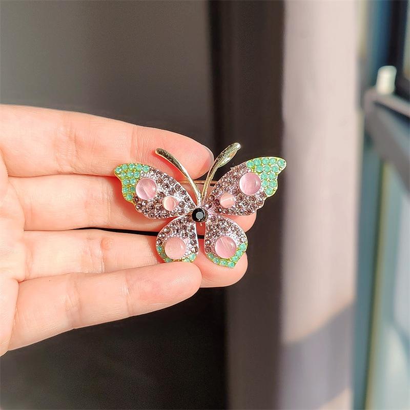 Creative Rhinestone Butterfly Brooch Femininity Fashion Coat Pin Pin Brooch Accessories