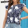 Женские модные повседневные футболки и топы с круглым вырезом и коротким рукавом с цветочным принтом