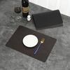 Light Luxury Faux Solid Placemat Leather High Elastic Soft Touch Easy To Clean